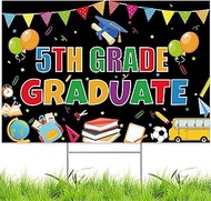 5th Grade Graduation Yard Sign Class of 2026 Grad Yard Sign with Stake Next Stop Middle School Water
