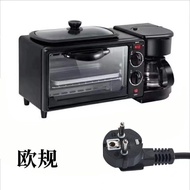 （Ready stock）Foreign Trade Three-in-One Multifunctional Household Breakfast Machine Toaster Mini Oven Coffee Machine Toaster