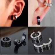 2pcs Fashion Stainless Steel Cuff Earring, Non Piercing Hoop Earring Clip On Earring Fake Piercing E