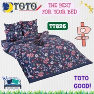 TOTO (TT826) 🛏️🌿Floral pattern🌸 ลายดอกไม้💐 ชุดผ้าปูที่นอน ชุดเครื่องนอน ผ้าห่มนวม  ยี่ห้อโตโตแท้100%
