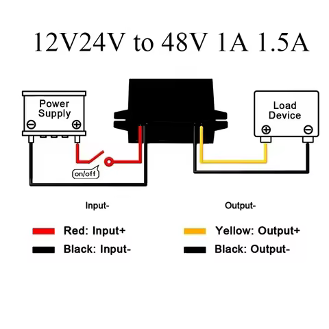 12V24V Step Up 48V 1A 1.5A 48Volt Regulator Transformer Power Supply 24 Volt to 48 Volt Booster DC C