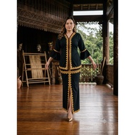 SET KEBAYA BORNEO SET SKIRT KEBAYA SABAHAN BLACK KEBAYA KAAMATAN KEBAYA