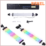 PQAVB Lian Li Strimer Plus V2 12VHPWR RGB สายพ่วง PSU 12VHPWR ถึง12VHPWR/Triple 8 Pin งอได้12 + 4Pin