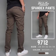 ⚡GW⚡9712 กางเกงขายาว ผู้ชาย ผ้ายืด สีพื้น Slim fit ยาว 40-42 นิ้ว ไซส์ 28-36 Goodwin Brand