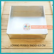 SQUARE TIN 4.5cm HEIGHT SIZE 17x17cm Cake Mold Cake/ Tart Sponge Cake/