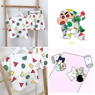Crayon Shin Chan short sleeve children's clothing pajamas Baju Tidur two-piece pyjamas