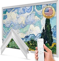 Pure White Prismatic 3" Color Chip Alloy Deco TV Frame (32",43",50",55",65",75",85") Compatible ONLY