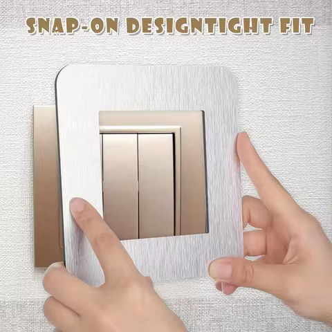 4PCS Simple Anti-Dirty Buckle Type Non-Adhesive Dustproof Switch Protective Cover Outlet Wall Sticke