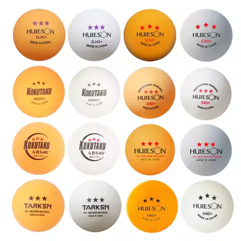 10PCS HUIESON KOKUTAKU TARKSN 3 Stars Table Tennis Balls 40+ New ABS Material Ping Pong Balls Durabl