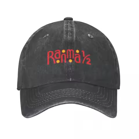 New Classic Ranma 12 Logo Baseball Cap Unisex Distressed Washed Sun Cap Anime Japan Outdoor Workouts