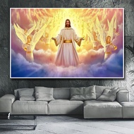 Hiasan Dinding Poster Gambar Tuhan Yesus Xtra Jumbo Besar Best seller Ukuran 100x70cm 150x100cm 200