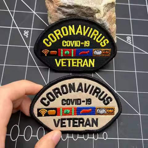 CORONAVIRUS COVID-19 VETERAN Embroidered Patch Exclusive Badge for Epidemic Memory Used for Jacket B