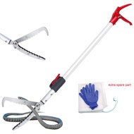 Foldable Alloy Reptile Snake Catcher Grabber Tong Stick Handing Tool Snake Pliers Mud Tongs Snake Cl