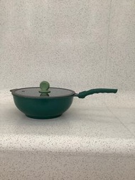 32cm 有蓋韓國制造  BLANC made in korea單柄易潔鑊鍋具 wok pan 炒菜鍋