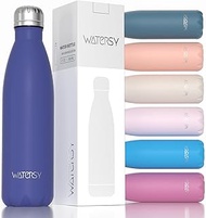 Stainless Steel Insulated Water Bottle, WATERSY Double Walled Metal Vacuum Flask 24 Hrs Cold & 12 Hr