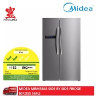 Midea Side by Side Fridge Gross 525L MRM584S (FREE Delivery+Installation+Disposal)