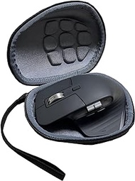 CANTOO Hard Travel Mouse Case for Logitech MX Master 3 /3S/ Master 2S / MX Master Advanced Wireless Mouse, Travel Carrying Protective Storage Bag (Black Case + Inside Grey)