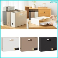 Alia Desk Organizer File Box Plastic File Storage Box Document Organizer for Office