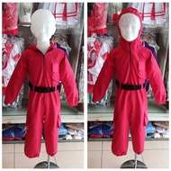 เสื้อ Squid Game พร้อมส่ง #สควิดเกม #ผู้คุม ชุดสควิดเกม เสื้อ Squid game เซต3ชิ้น 2-12 ปี เกมปลาหมึก