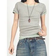 Codibook|Korea EEZEE Cheese Cotton Short Sleeve T-Shirt TS107 Top Women's Clothing