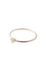 Honeycat Green Jade Point Crystal Ring in Gold, Rose Gold, or Silver | Minimalist, Delicate Jewelry