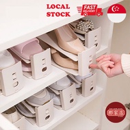 WHITE Adjustable Upgraded Shoe Organizer | Shoe Rack | Shoe Stacker | Shoe Organiser SIMPLE