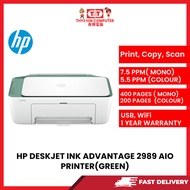HP DESKJET INK ADVANTAGE 2989 AIO PRINTER(GREEN)