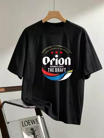 2026 New Orion Short Sleeve T-Shirt with Okinawa Beer T-Shirt Cotton Men's Clothing and Women's Clot
