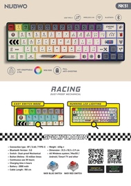 Nubwo NK51  BLUE SW ไร้สาย คีย์บอร์ดเกมมิ่ง 68ปุ่ม Wireless MECHANICAL Gaming Keyboard MINI RGB ถอดส