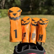 Golf Club Cover Halloween Funny Pumpkin Head Wooden Club Cover Head Cover Ball Head Protective Cap C