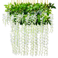 1/3/6/12Pcs Artificial Flowers Wisteria Flower Vine Silk Garland Arch Wedding Home Garden Flower Art