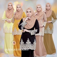 📍[YELLOW MUSTARD BLACK SOFT NUDE KHAKIS] LALISSA LACE EXCLUSIVE KURUNG MODEN NIKAH BAJU RAYA MOM KID