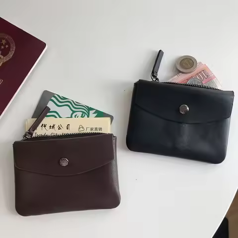 SIKU leather purse handmade men's coin purses holders brand women wallet case