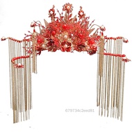 Chinese Style Phoenix Crown Wedding Headdress Wear Comfortable Headgear Wedding Jewelry Beautiful He