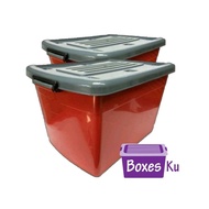 2 units 90L Storage Boxes With 6 Wheels