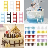 Miniature wooden fence decoration, plastic ladder, cake decoration, cake topper, wooden fence