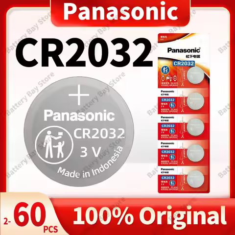 Original Panasonic CR2032 3V Lithium Coin Battery,Button Cell for Watches/Remote/Toys/Calculators/Ke
