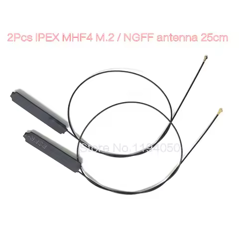 A pair of MHF4 M.2 / NGFF PCIe mini pcie M2 antenna 30cmWIFI 9560 AX200 BCM94360CS2 BCM94360HMB NGFF