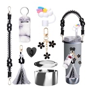 Water Bottle Colorful Woven Handle Strap Decoration Set Stanley 20oz 30oz 40oz Accessories Set