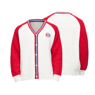 Bayern Munich Football Club Color Block Long Sleeve Knitted Open Cardigan Fan Jacket V Neck Children