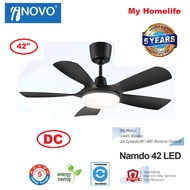 INOVO NAMDO42 LED DC MOTOR CEILING FAN / 42 INCH / MATT BLACK DC FAN (NON RETURNABLE)