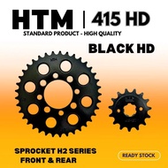 415HD SPROCKET SET BLACK FRONT + REAR CT115 CT115S MODENAS SPROCKET HTM RK BETTA9888