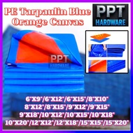 Tarpaulin Canvas Sheet Waterproof Ready  Orange & Blue Plastik Canvas Kereta Canvas Lori Canvas