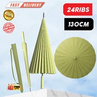 24 Ribs Long Handle Big Umbrella Anti-UV Sun Rainstorm Protector Large Surface Parasol / Payung Besa