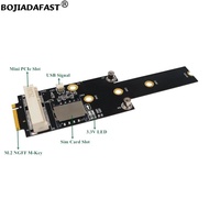 Mini Pci-E Mpcie To M.2 Ngff M-Key Interface Wireless Adapter Card With Sim Holder For Gsm 3g 4g Lte Modem Wifi Module