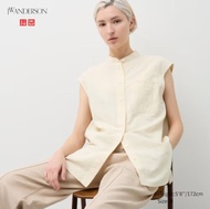 Uniqlo┋JW ANDERSON 聯名款 亞麻立領無袖襯衫
