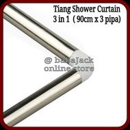 3 in 1 shower curtain rod shower curtain L and U curtain bathroom curtain corner shower curtain rail