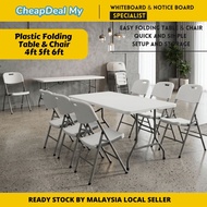 CheapDealMy Plastic Foldable Banquet Table/Folding Chair (4ft/5ft/6ft)