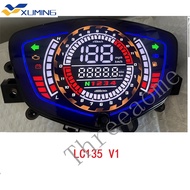 Xuming 100% ปลั๊กแอนด์เพลย์สำหรับ LC135ยามาฮ่า135LC LC 135 V1 Crypton R T110มิเตอร์ดิจิตัล Assy เครื