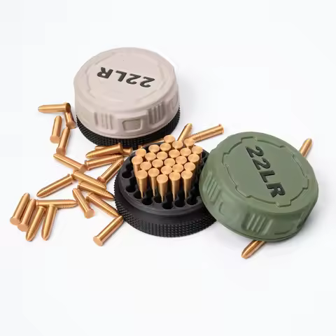 Mini Ammo Storage Box with Twist-on Lid (22LR Caliber) Compact, Durable, Portable, Large Capacity